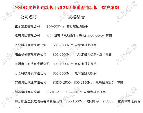 定扭矩电动扳子客户案例图