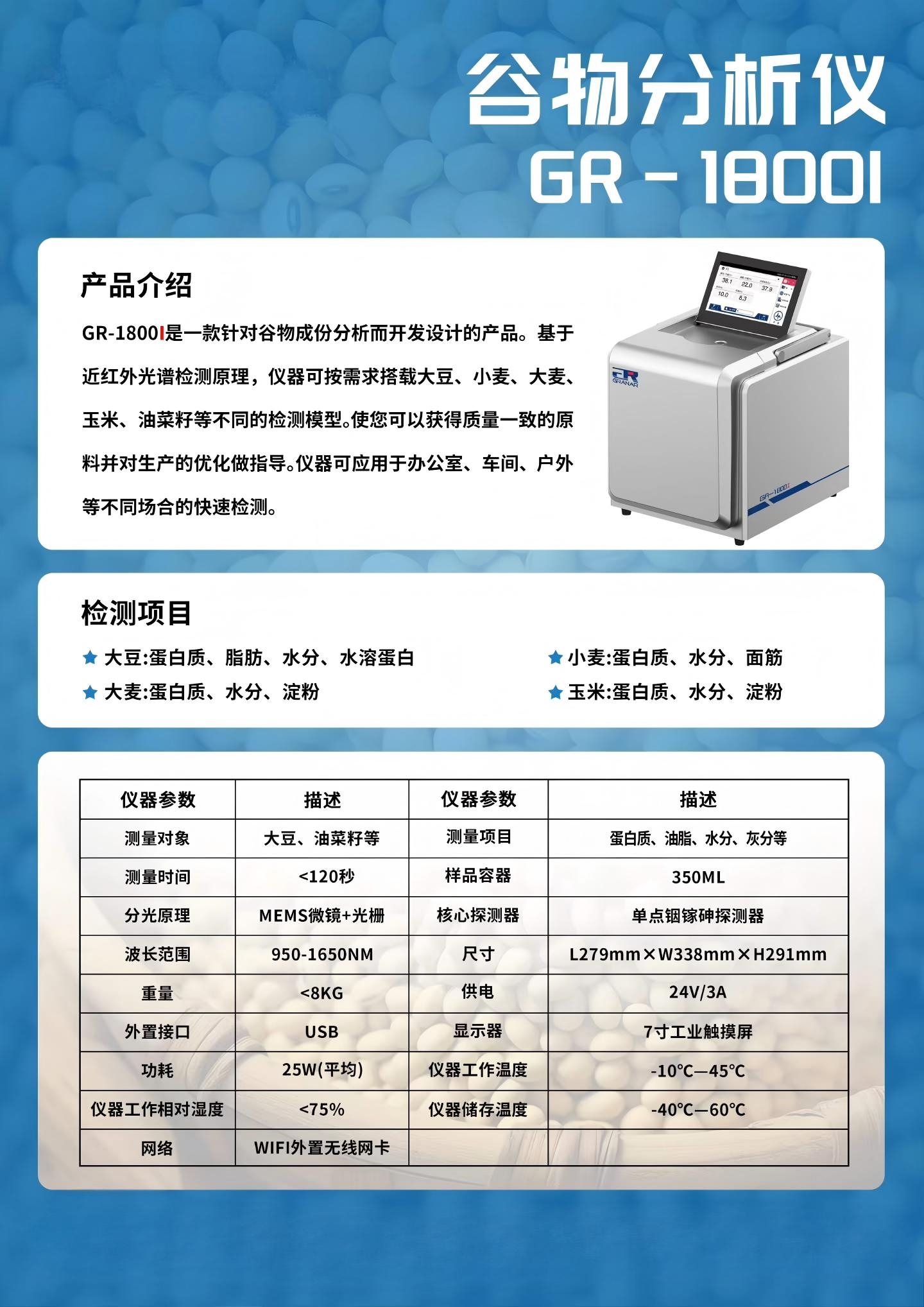 澳洲谷揽GR-1800I大豆蛋白仪操作视频