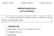 凱美特氣：預(yù)計2025年上半年凈利潤盈利4500萬元-6300萬元，同比扭虧為盈