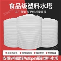 安徽8噸硼酸防腐pe儲罐 塑料水塔