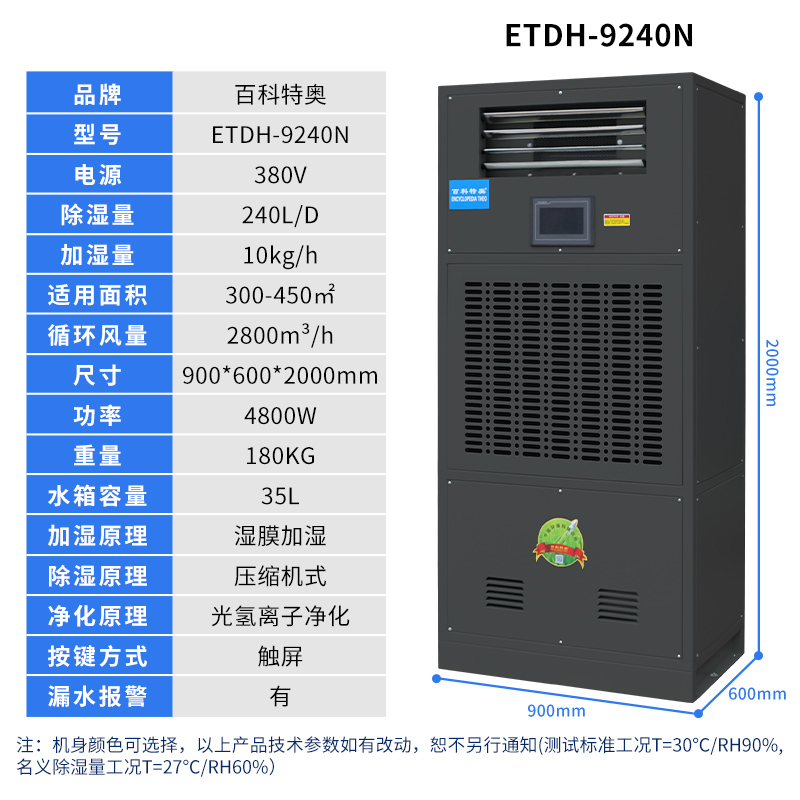 揭秘百科特奧ETDH-9240N恒濕凈化一體機：如何重塑環(huán)境控制標準？