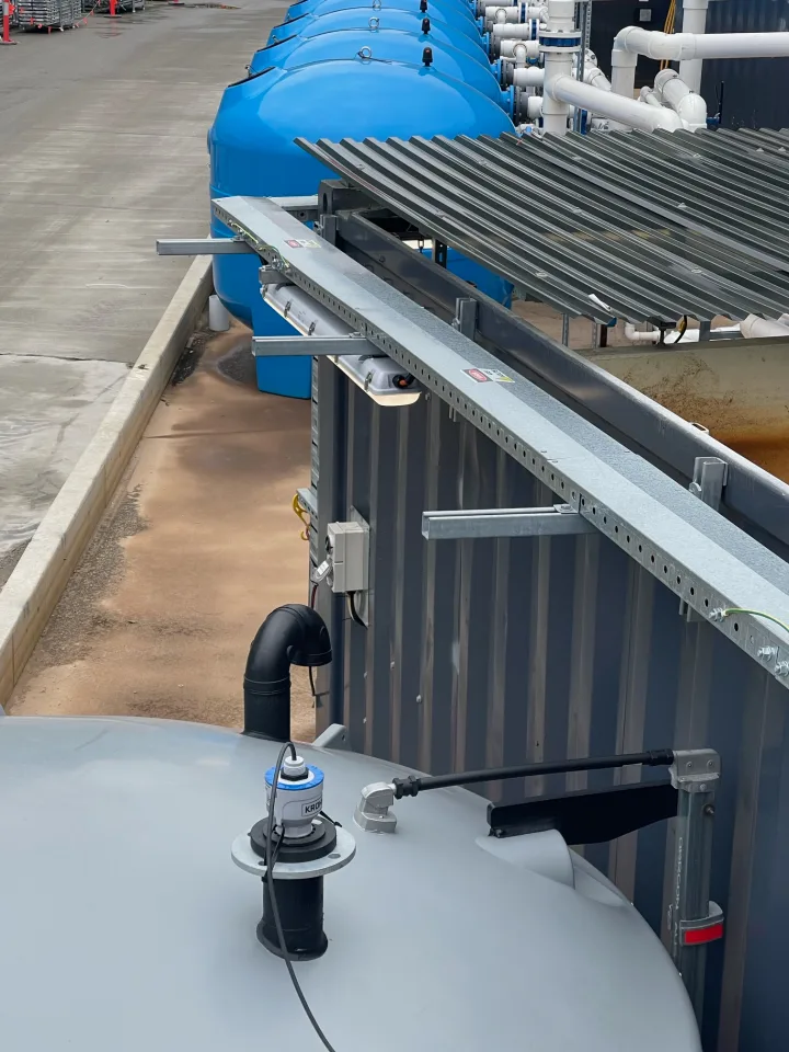 科隆案例 | 污水处理厂中配酸槽的液位测量